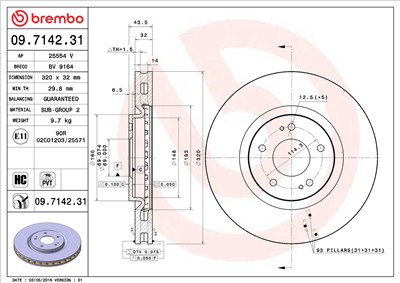 BREMBO 09.7142.31 EAN: 8020584224311.