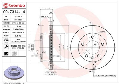 BREMBO 09.7314.14 EAN: 8020584013281.