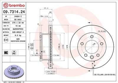 BREMBO 09.7314.24 EAN: 8020584013298.