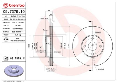 BREMBO 09.7379.11 EAN: 8020584031568.