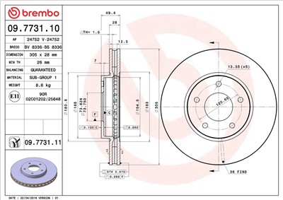 BREMBO 09.7731.11 EAN: 8020584030479.