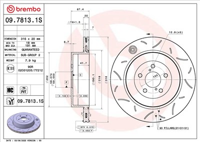 BREMBO 09.7813.1S