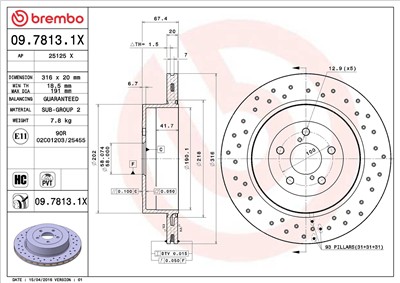 BREMBO 09.7813.1X EAN: 8020584217788.