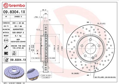 BREMBO 09.8304.1X EAN: 8020584217641.
