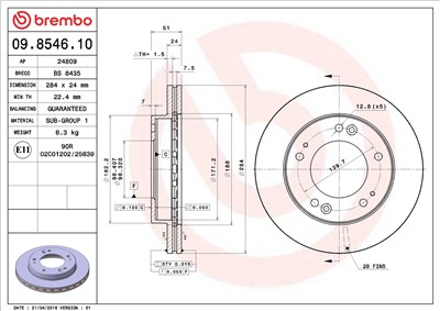 BREMBO 09.8546.10 EAN: 8020584854617.