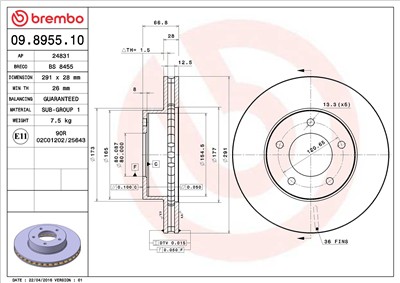 BREMBO 09.8955.10 EAN: 8020584895511.