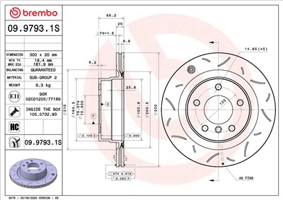 BREMBO 09.9793.1S EAN: 8020584345320.