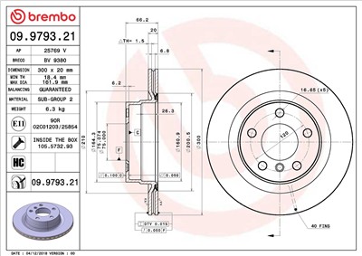 BREMBO 09.9793.21 EAN: 8020584236277.