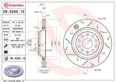 BREMBO 09.A200.1S