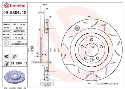 BREMBO 09.B504.1S