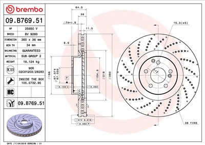 BREMBO 09.B769.51 EAN: 8020584227985.
