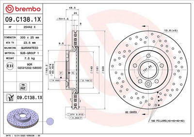 BREMBO 09.C138.1X EAN: 8020584323724.