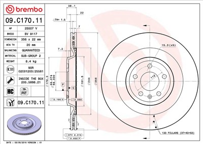 BREMBO 09.C170.11 EAN: 8020584225530.