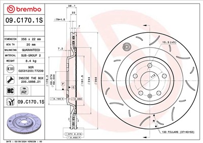 BREMBO 09.C170.1S EAN: 8020584342770.