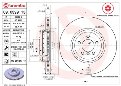 BREMBO 09.C399.13 EAN: 8020584218518.