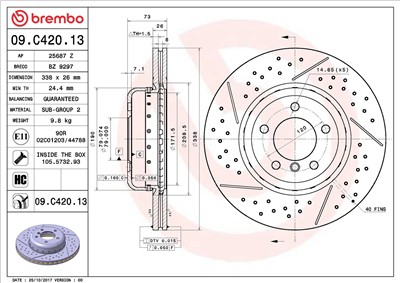 BREMBO 09.C420.13 EAN: 8020584226391.