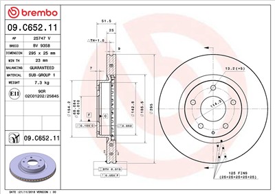 BREMBO 09.C652.11 EAN: 8020584236208.
