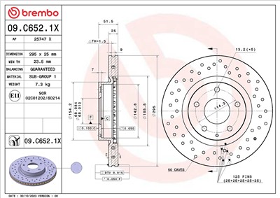 BREMBO 09.C652.1X EAN: 8020584326145.
