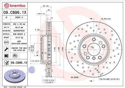 BREMBO 09.C896.1X