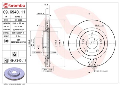 BREMBO 09.C940.11 EAN: 8020584237335.