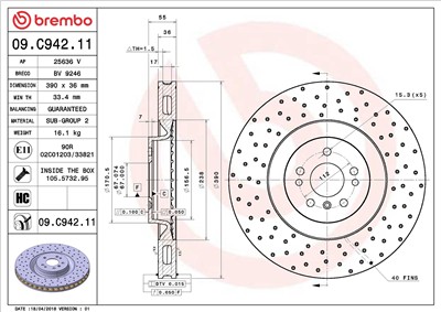 BREMBO 09.C942.11 EAN: 8020584232316.