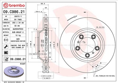 BREMBO 09.C986.21 EAN: 8020584239469.