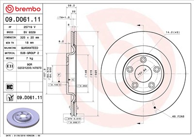 BREMBO 09.D061.11 EAN: 8020584235706.