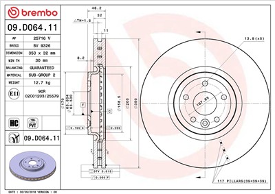 BREMBO 09.D064.11 EAN: 8020584234617.