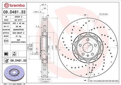 BREMBO 09.D481.33