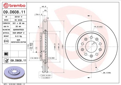 BREMBO 09.D608.11 EAN: 8020584317686.