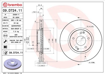 BREMBO 09.D724.11 EAN: 8020584316337.