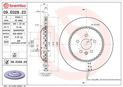 BREMBO 09.E028.23 EAN: 8020584321584.