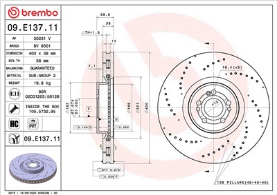 BREMBO 09.E137.11 EAN: 8020584313541.