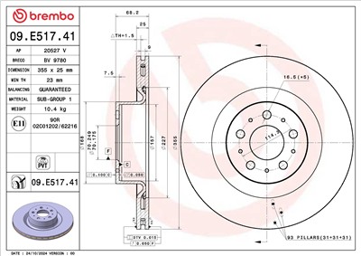 BREMBO 09.E517.41 EAN: 8020584340561.