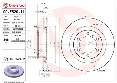 BREMBO 09.E529.11 EAN: 8020584321317.