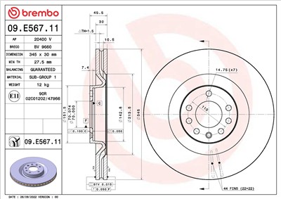 BREMBO 09.E567.11 EAN: 8020584321508.