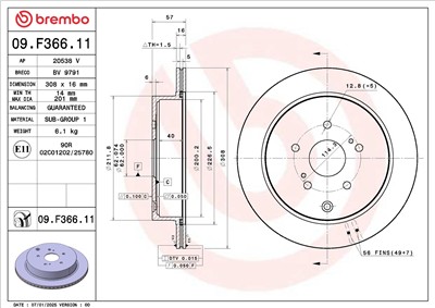 BREMBO 09.F366.11