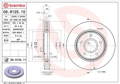 BREMBO 09.N125.11 EAN: 8020584039458.