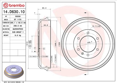 BREMBO 14.D630.10 EAN: 8020584234440.