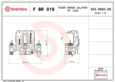 BREMBO F BR 019 EAN: 8020584548233.