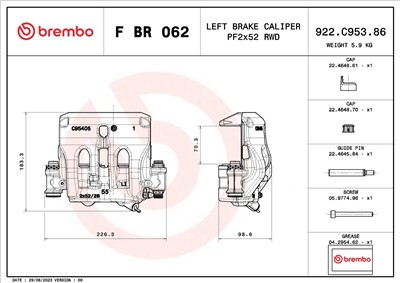 BREMBO F BR 062 EAN: 8020584548714.
