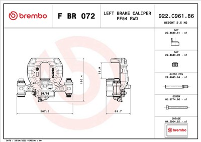 BREMBO F BR 072 EAN: 8020584548790.