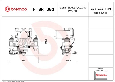 BREMBO F BR 083 EAN: 8020584548912.