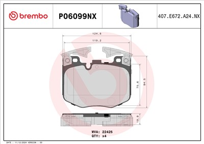 BREMBO P06099NX EAN: 8020584130773.