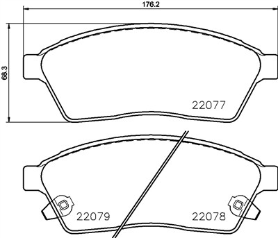 BREMBO P 09 009 Číslo výrobce: 22077. EAN: 8020584083840.