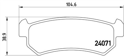 BREMBO P 10 001 Číslo výrobce: 24071. EAN: 8020584059388.