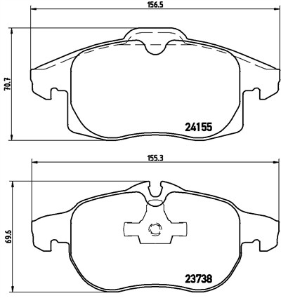 BREMBO P 10 011 Číslo výrobce: 24155. EAN: 8020584060100.
