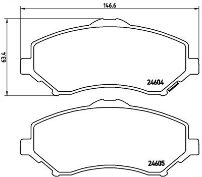 BREMBO P 11 025 Číslo výrobce: 24605. EAN: 8020584090466.