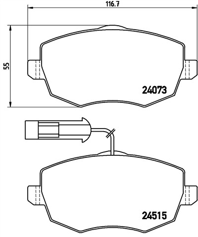 BREMBO P 23 128 Číslo výrobce: 24073. EAN: 8020584060414.