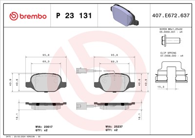 BREMBO P 23 131 Číslo výrobce: 23517. EAN: 8020584102923.